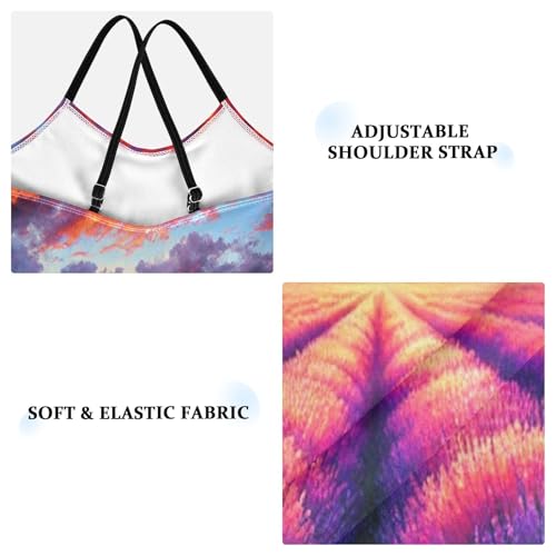 Sunset Lavender Field Bathing Suits for Girls Swimsuit Swimwear Swimsuits Summer Beach One Piece3