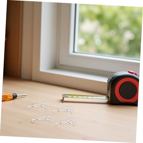 Clips de posicionamiento transparentes para reparar cenefas caídas en persianas verticales 5