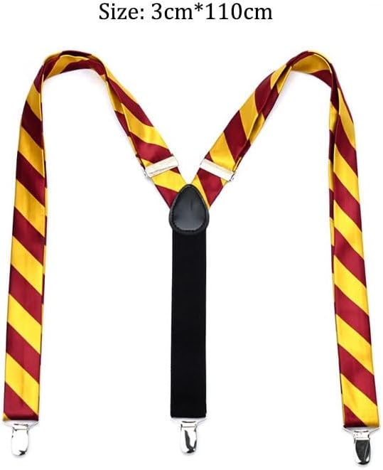 Diagonal Stripes Y Type Adjustable Three Clamps Elastic Force Man Polyester Suspenders