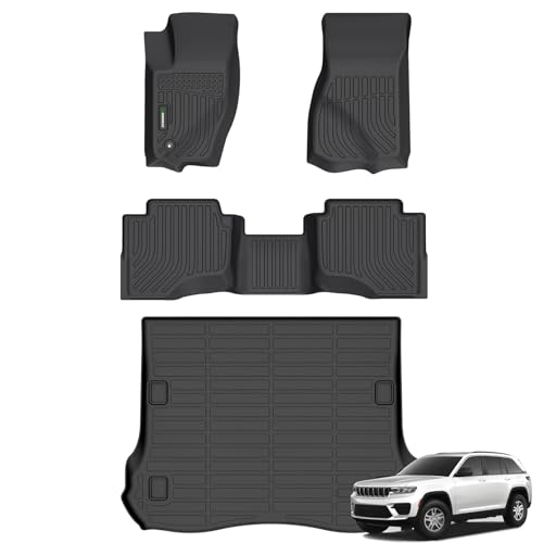 ANBINGO®-Car Floor Mats for 2005-2010 Jeep Grand Cherokee, All Weather Grand Cherokee Floor Mats Cargo Mat Set Custom Full Set Waterproof Durable Grand Cherokee Accessories