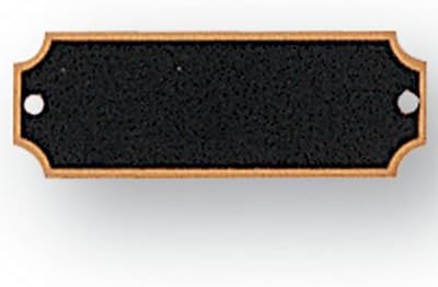 SHOP AWARDS AND GIFTS 2-1/2 X 7/8 Inch Perpetual Plaque Plates Black Screened Brass - Package of 12