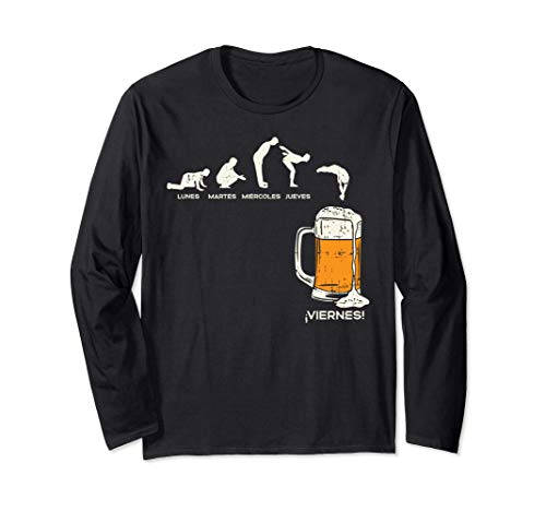 Los Dias De La Semana Y Cerveza Humor Beer Beverage Regalo Manga Larga