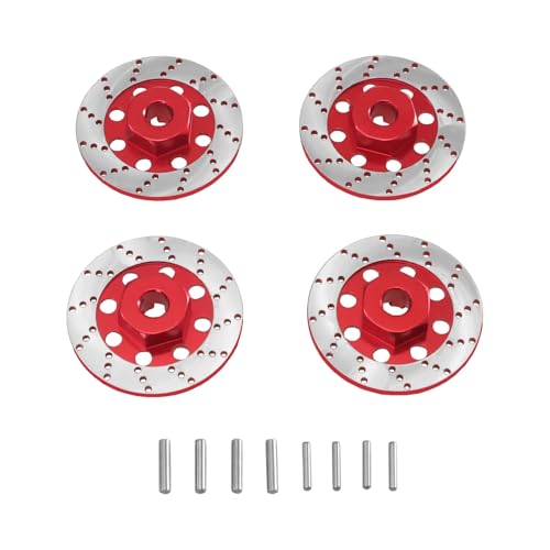 RC�J�[���i For MJX For Rlaarlo For Wltoys For MN GT 12mm 4PCS�����[�g�� 4 ���^���u���[�L�f�B�X�N�z�C�[�������{�b�N�X�Z�p�A�_�v�^�[���f���u�����h�̃t���b�g���� RC �J�[(Red)