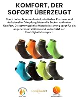 8 Paar Sportsocken Herren Damen Sneaker Socken Quarter NEON verstärkte Frotteesohle 16209 WP (39-42) – Ansicht 6
