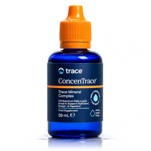 Trace Minerals ConcenTrace Mineral Drops | 59ml 24 Servings | Supports Energy Digestion Bone Health & Hydration | 70+ Ionic Trace Minerals inc Magnesium Iron Zinc & Electrolytes | Vegan