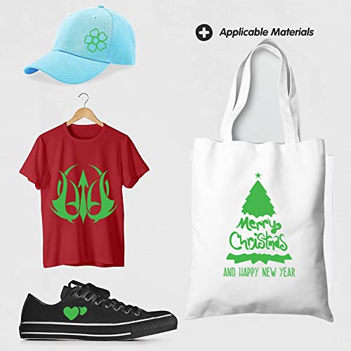MeYuxg Plotter Film Textile Green, 30.5 cm x 6 m Plotter Film for Textile Heat Transfer Vinyl for Cricut & Cameo - Image 4