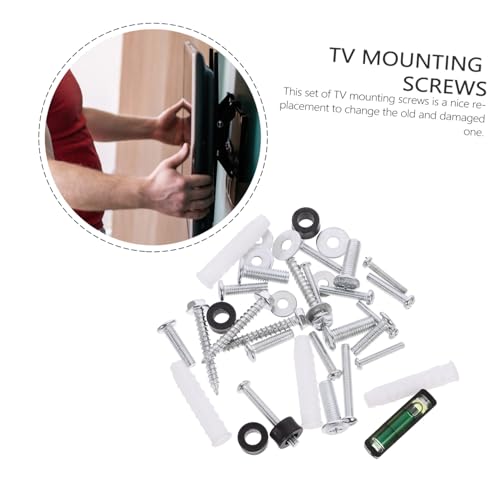 Yardenfun Tv Mounting Screws Kit Iron Hardware for Tv Wall Mount Replacement Screws for Bracket Installation - Thumbnail 5