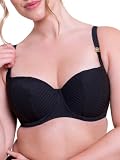Curvy Kate Damen Jet Set Gepolstertes Balconette Bikinioberteil, Schwarz, 85G