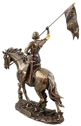 Estatua de Juana de Arco a Caballo en Bronce miniatura 4
