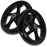 Ruote per Scooter 2 Pezzi in PU Nero, Ricambio Resistente
