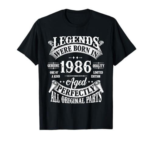 40th Birthday Shirt Vintage Born In 1986 40 Years Old B-day T-Shirt
