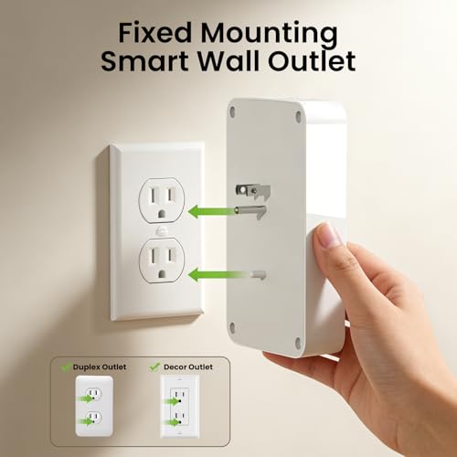 Image of GHome Smart Plug Outlet Extender, USB Wall Charger with 3 Individual Smart Outlets and 3 Smart USB Ports, Works with Alexa Google Home, WiFi Power Strip for APP Control,15A /1800W
