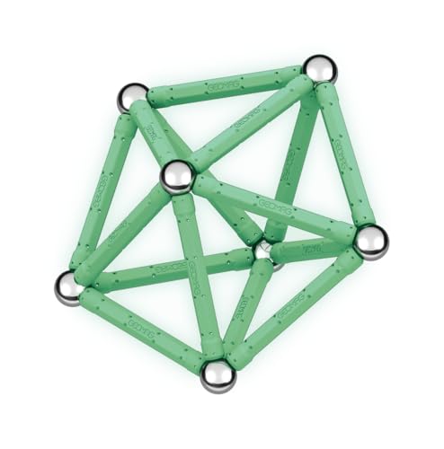 Construcciones magnéticas Geomag Glow de 60 piezas hechas con plástico 100% reciclado 3