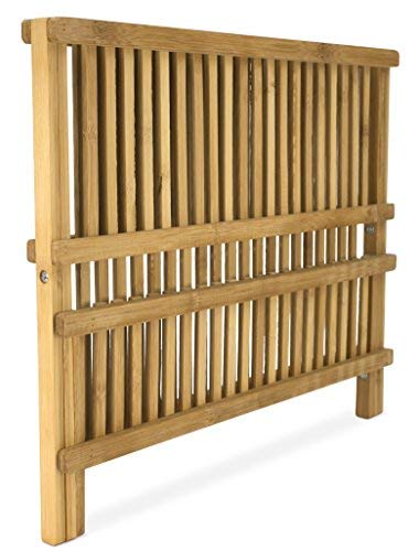 Home Basics Foldable Bamboo Dish Drainer #TOP4