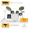 W IN-MIX G7 7-Piece Wired Dynamic Drum Mic Kit (Whole Metal)- Kick Bass Tom/Snare & Cymbals Microphone Set - Use for Drums Vocal Other Instrument Complete with Thread Clip, Inserts, Mics Holder #4