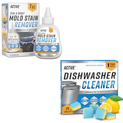 ACTIVE Dishwasher Cleaner and Mold Stain Remover - Includes 24ct