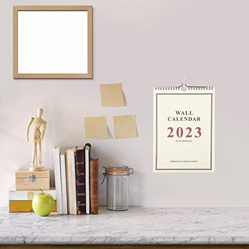 STOBOK 1pc Academic Wall Calendar 2022-2023, 16 Months September 2022- December 2023, Hand-Painted Calendar Wall Calendar Planner Schedule for Planning and Organizing Home or Office (Simple Color)