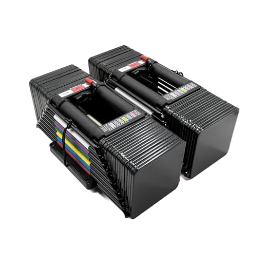 PowerBlock Elite USA 90 Pound Adjustable Dumbbells, Sold in Pairs, 10-90 lb. Dumbbells, Durable Build, Innovative At Home Workout Equipment, Includes Stage 1, 2 & 3 Expansions