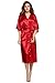 Avidlove Women's Robes Long Classic Satin Lounge Wedding Kimono Nightwear, Red (FBA), Medium