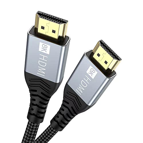 8K HDMI 2.1 Kabel 1m,SRMAY Ultra high speed 48Gbps Ethernet High Speed 8K@60Hz,4K@120Hz RTX 3080 DSC For PS5 Konsole DTS: X, HDCP 2.2 & 2.3, eARC, Dynamisches HDR, kompatibler für Xbox Serie X/PS5/4/3 Cover