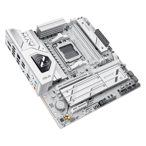B850M AYW GAMING OC WIFI7 W, Scheda Madre AMD Micro-ATX, 12+2+1 Fasi Alimentazione, DDR5, PCIe 5.0, 3 Slot M.2, Wi-Fi 7, Ethernet Realtek 2.5Gb, USB-C da 20 e 10 Gbps, BIOS FlashBack, Aura Sync - Scheda madre - Immagine 3