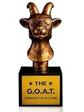 The Goat Trophy Award - Greatest of All Time Funny Trophy for Winners with Golden Engraved Plate - Perfect for Competitions, Office and Party Winners - Unique Goat Decor