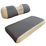 10L0L Golf Cart Seat Cover Washable Mesh Bench Seat Cover Fits EZGO TXT RXV Club Car DS (Gray+Beige)
