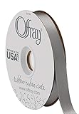 Offray Double Face Satin Craft Ribbon, 5/8-Inch Wide by 50-Yard Spool, Pewter