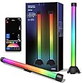 APPECK Smart RGB Light Bars, Gaming Lights with Scene and Music Sync Modes, RGBICW Ambient Lighting Work with Alexa, LED Light Bar for Room, TV, PC