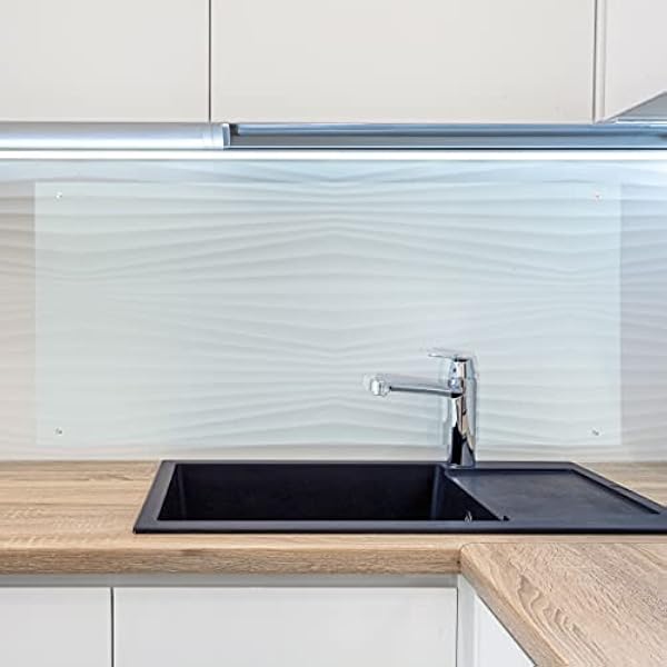 Relaxdays Защитная панель от брызг для кухни безопасное стекло 90 x 40 см настенный монтаж прозрачная