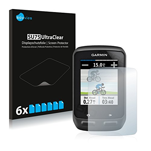 savvies Protector Pantalla para Garmin Edge 510 6 Unidades - Película Ultra Transparente