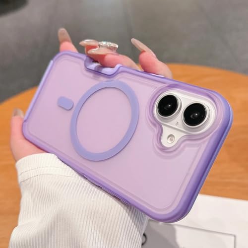 Coque magnétique mate iPhone 13 Pro Max violette antichoc