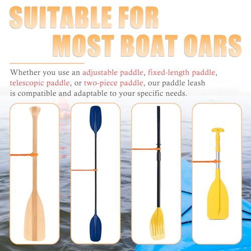 NVAAV 1/2/4 Pack Kayak Paddle Board Tether Leash Stretchable Strap Lanyard Rope, 3.3-7 Feet with Carabiner for SUP Kayaking Boating Canoeing Fishing Pole Rod or Other Gear