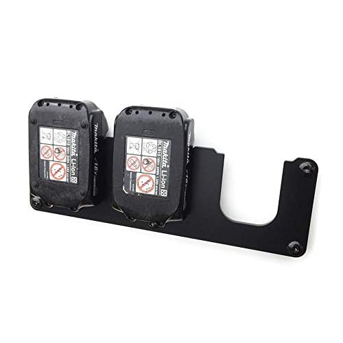 Premium Akku Wandhalterung 3-Fach, für Makita 14,4V & 18V Akkus - Extra starke Profi Ausführung aus 5mm massivem Stahl. Langlebig durch Plastpulverbeschichtung. + Befestigungsmaterial + Abstandshalter