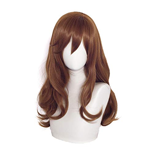 FYBHD Cosplay Horimiya Kyouko Hori Cosplay Perücke Lange braune lose Welle Cosplay Perücken Pony Hitzebeständige synthetische Haarparty Für Party Cover
