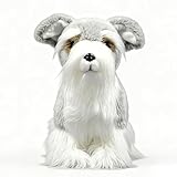 Tejidos de alta calidad: los juguetes de peluche Schnauzer están hechos de telas de alta calidad, y el exterior está hecho de algodón de cristal súper suave y seguro, lo que hace que la mano se sienta delicada y cómoda. El juguete de peluche perro en el interior está relleno de algodón PP de alta calidad, lo que hace que el juguete de peluche perro se vea esponjoso y suave.