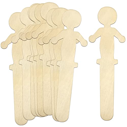 CraftySticks, 100 Pack People Shaped Wooden Craft Sticks, 5.25