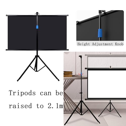 Pantalla de proyector portátil con soporte, 60 pulgadas, plegable y ligera, para cine en casa miniatura 4