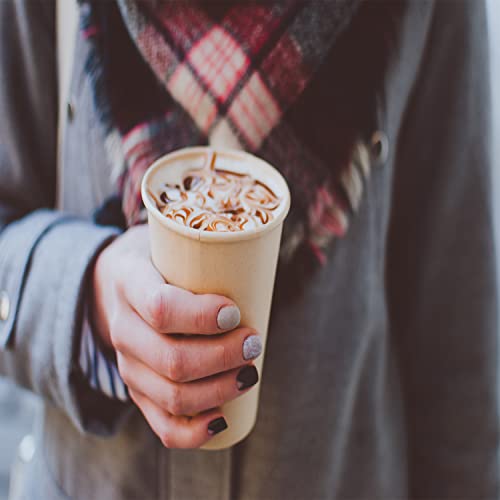 Manshu 100Pcs 12 Oz Disposable Paper Cups, Hot And Cold Beverage Drinking Cup For Coffee, Water, Juice For Party, Picnic,Travel,And Events. #TOP5