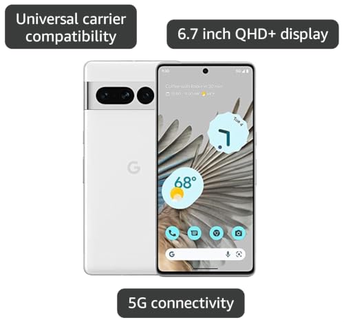 Image of Google Pixel 7 Pro 5G, 128GB, Snow - Unlocked (Renewed)