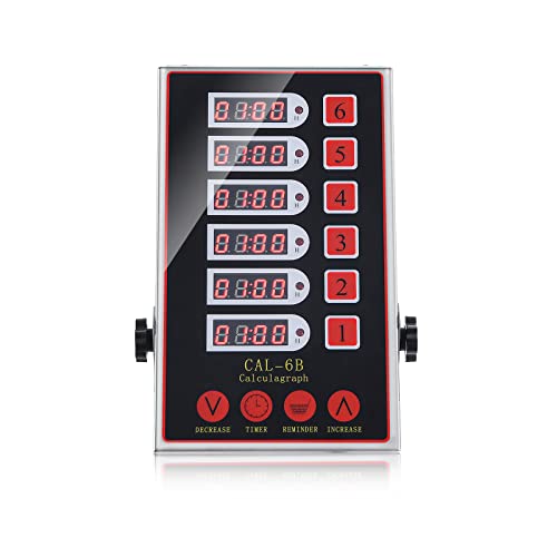 S2Squre 6-Channel Professional Kitchen Timer Commercial Timers For Restaurant Food Cooking Fryer Bakery Food Truck Stainless Steel Loud Alarm Led #TOP3