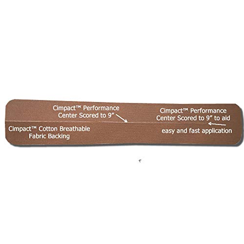 Kinesiology Tape 120 Feet By Cicasolution® Cimpact™ Performance - Latex Free, Breathable Athletic Tape, Strong Elastic Therapeutic Support For Pain Relief (120 Ft X 2 In) #TOP4
