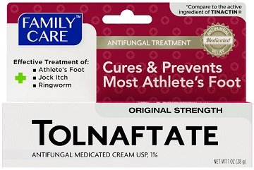 Family Care Tolnaftate Cream, Cure Athlete's Foot, 1 ounce