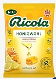 Honigwohl Honig Zitrone - Caramelle svizzere al miele e limone, dolcetteria tradizionale dal sapore fresco e piacevole, ricetta svizzera originale, confezione famiglia - Compatibile con Ricola - 68g