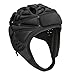 Powcan Rugby Cascos Protectores Rellenado Suave Sombrero- Soft Shell Bandera Rugby Casco de fútbol Americano del Portero del fútbol Epilepsia Cabeza protección contra caídas Negro