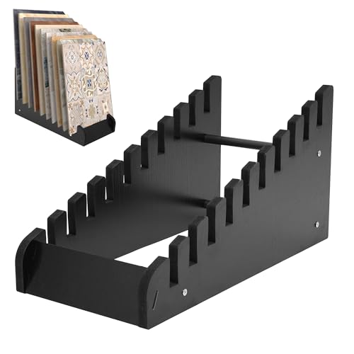 Fliesenprobenständer mit 10 Ebenen, Holzfliesen-Probenaufbewahrungsregal, Bodenfliesen-Display-Ständer, Baumaterial-Ausstellungsregal, Schlitzfliesen-Display-Rack, Bodenprobenhalter für