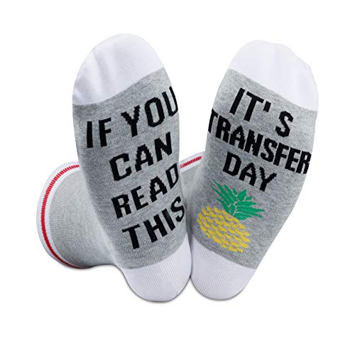 2 Paar IVF Socken Geschenk Wenn Sie diesen Transfertag lesen können positives IVF Geschenk für Frauen Transfertag, It's Transfer Day, Medium Cover