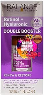 Balance Active Formula Renew & Restore Retinol and Hyaluronic Booster (30ml) - Skin appears Firmer & more Youthful. Reduces Fine Lines & Wrinkles, Clear