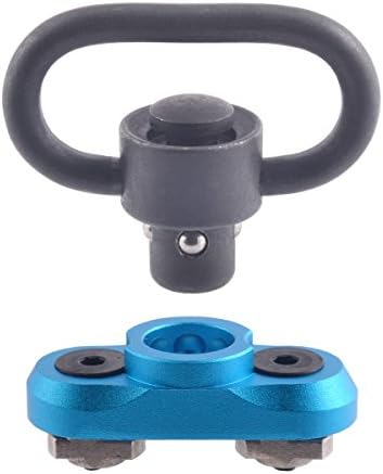 JIALITTE M-lok Sling Mount Standard QD Sling Swivel 1.25 Inch Adapter for M lok Rail (Blue)