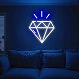 Xusdamyj LED-Wandleuchte mit Diamant-Neonreklame, luxuriöse Raumdekoration, Schilder für Juweliergeschäfte, Wanddekoration für Zuhause, moderne Raumgestaltung